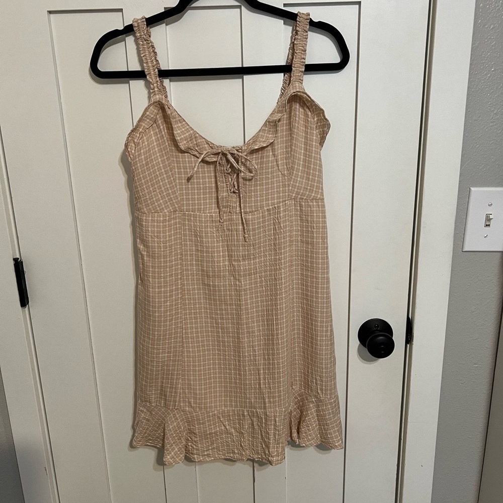 Sundresses American Eagle Outfitters Women’s Baby Doll Beige Mini Dress Size M